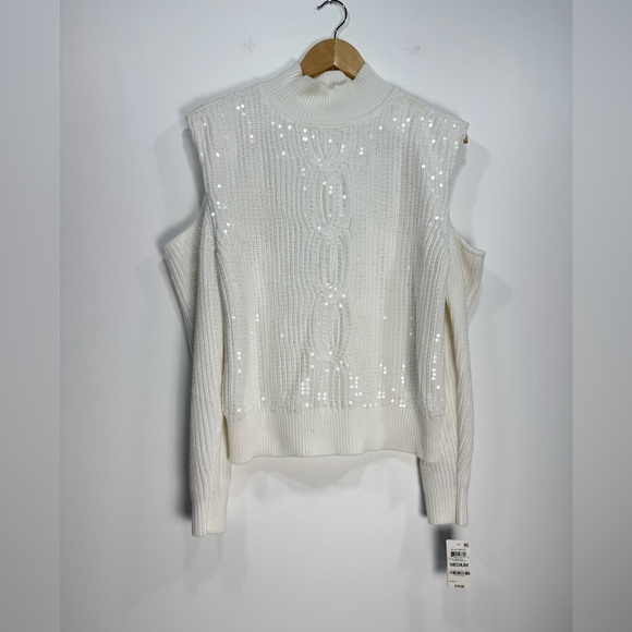 INC Women’s Cable-Knit, Cold Shoulder, Pull-Over Sweater - Picture 1 of 11